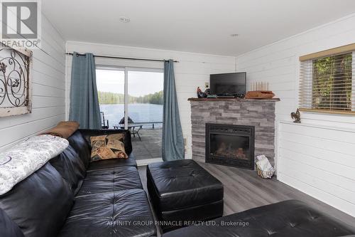 1403 Crystal Lake Road, Galway-Cavendish And Harvey, ON - Indoor Photo Showing Living Room With Fireplace