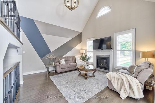 1031 Quarry Drive, Innisfil, ON - Indoor Photo Showing Living Room With Fireplace