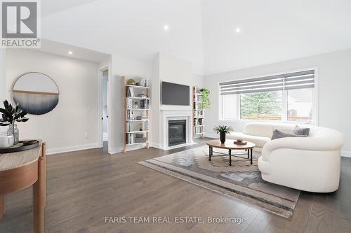 13 Fawndale Crescent, Wasaga Beach, ON - Indoor Photo Showing Living Room With Fireplace