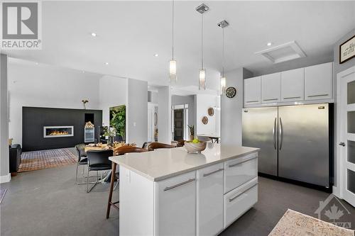 1700 Peter Robinson Road, Ottawa, ON - Indoor Photo Showing Kitchen With Fireplace With Upgraded Kitchen