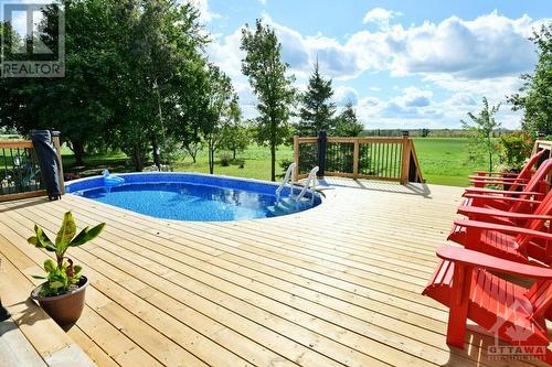 4835 Appleton Side Road, Almonte, ON - Outdoor With Above Ground Pool With Deck Patio Veranda With Backyard