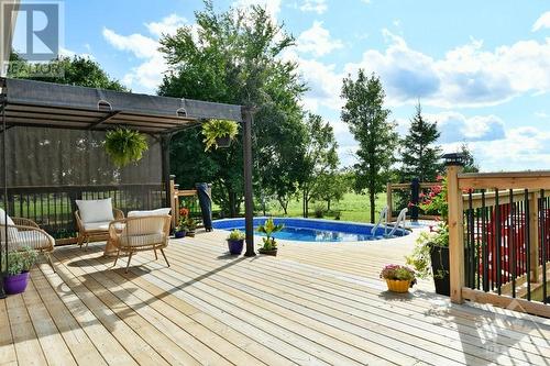 4835 Appleton Side Road, Almonte, ON - Outdoor With Above Ground Pool With Deck Patio Veranda