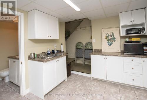 Lunchroom lower - 554 Waterloo Street, London, ON - Indoor Photo Showing Kitchen With Double Sink