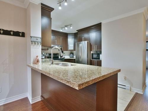 Kitchen - 201-60 Rue Majeau, L'Épiphanie, QC - Indoor Photo Showing Kitchen With Double Sink With Upgraded Kitchen