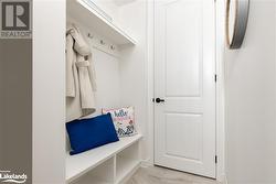 Mudroom with access to garage - 