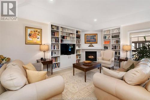 1628 Luxury Avenue, Windsor, ON - Indoor Photo Showing Living Room With Fireplace