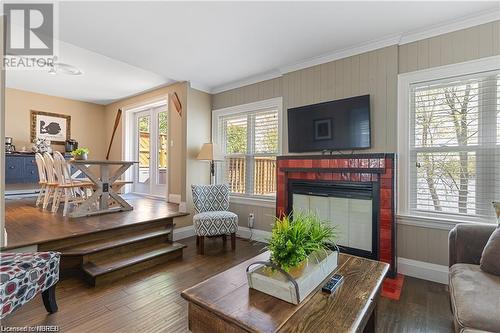 27 Johnson Lane, Callander, ON - Indoor Photo Showing Living Room With Fireplace