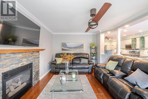 24 Furrows End, Brampton, ON - Indoor Photo Showing Living Room With Fireplace