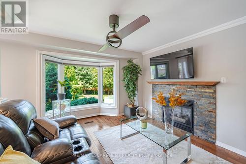 24 Furrows End, Brampton, ON - Indoor Photo Showing Living Room With Fireplace