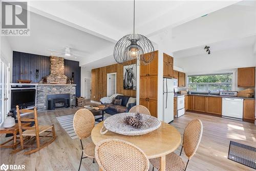 20 Tiny Beaches Road N, Tiny, ON - Indoor Photo Showing Dining Room With Fireplace