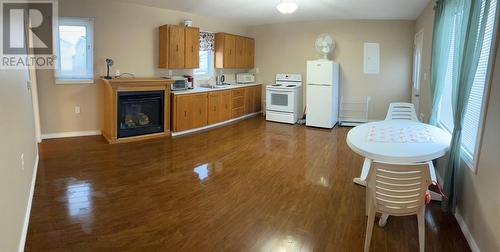 93-38 Little Port Harmon Road, Stephenville, NL - Indoor Photo Showing Kitchen With Fireplace