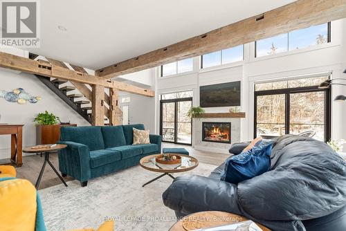 1889 Melrose Road, Tyendinaga, ON - Indoor Photo Showing Living Room With Fireplace