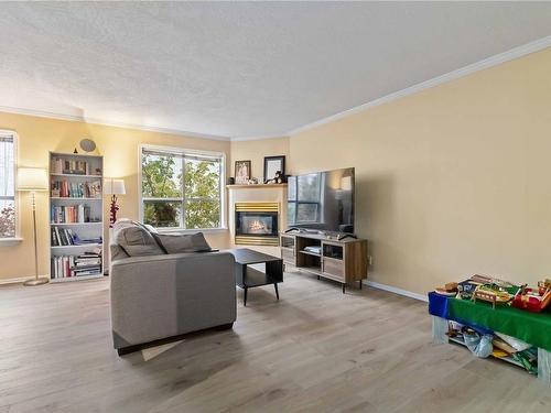 302-832 Fisgard St, Victoria, BC - Indoor Photo Showing Living Room With Fireplace