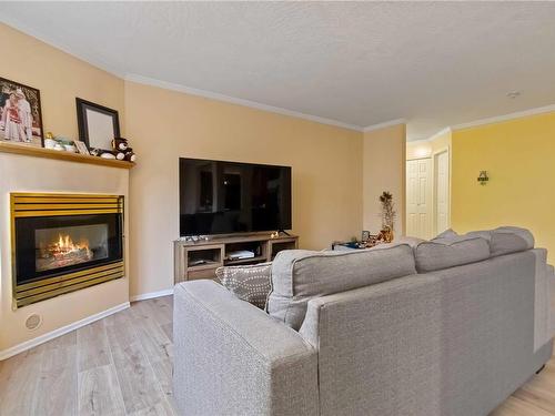 302-832 Fisgard St, Victoria, BC - Indoor Photo Showing Living Room With Fireplace