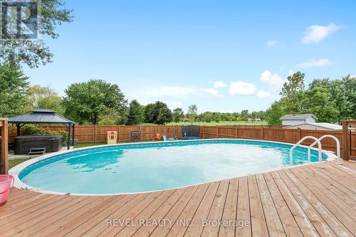 161 Ridge Road S, Fort Erie, ON - Outdoor With Above Ground Pool With Deck Patio Veranda With Backyard