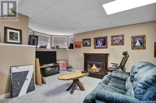 9023 6Th Street, Rosthern, SK - Indoor With Fireplace