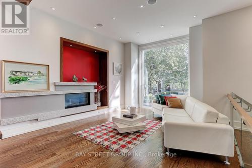 22 Carmichael Avenue, Toronto, ON - Indoor Photo Showing Living Room With Fireplace