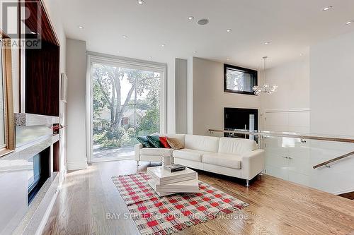 22 Carmichael Avenue, Toronto, ON - Indoor Photo Showing Living Room With Fireplace