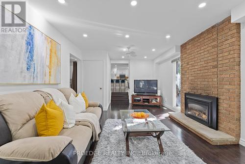 15 Shadberry Drive, Toronto, ON - Indoor Photo Showing Living Room With Fireplace