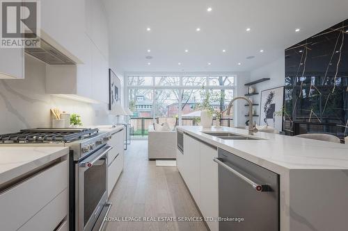 241B Evelyn Avenue, Toronto, ON - Indoor Photo Showing Kitchen With Double Sink With Upgraded Kitchen