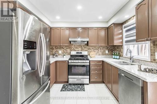 Upper - 17 Roadmaster Lane, Brampton, ON - Indoor Photo Showing Kitchen With Double Sink