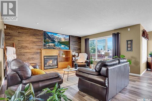 4 Kalmia Crescent, Moose Jaw, SK - Indoor Photo Showing Living Room With Fireplace