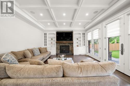 14 Clemson Crescent, Vaughan, ON - Indoor Photo Showing Living Room With Fireplace