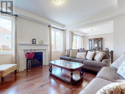 84 Robert Parkinson Drive, Brampton, ON - Indoor Photo Showing Living Room With Fireplace