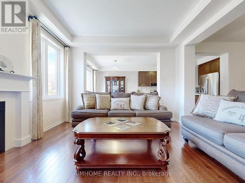 84 Robert Parkinson Drive, Brampton, ON - Indoor Photo Showing Living Room With Fireplace