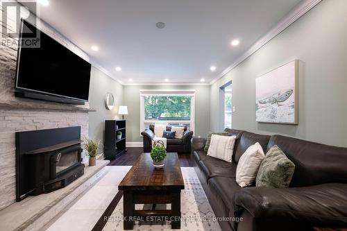 101 Kenpark Avenue, Brampton, ON - Indoor Photo Showing Living Room With Fireplace