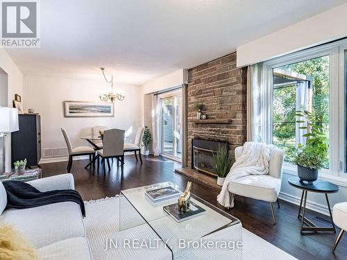 10 Elrose Road, Brampton, ON - Indoor Photo Showing Living Room With Fireplace