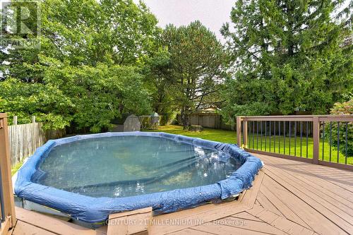 1 Birch Street, Orangeville, ON - Outdoor With Above Ground Pool With Deck Patio Veranda With Backyard