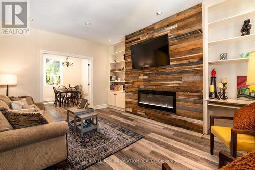 128 Park Street N, Hamilton, ON - Indoor Photo Showing Living Room With Fireplace