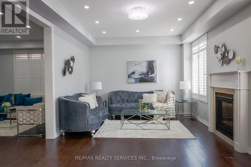 104 Roulette Crescent, Brampton, ON - Indoor Photo Showing Living Room With Fireplace