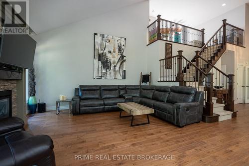 8791 Timberwood Trail, Lambton Shores (Grand Bend), ON - Indoor Photo Showing Living Room With Fireplace