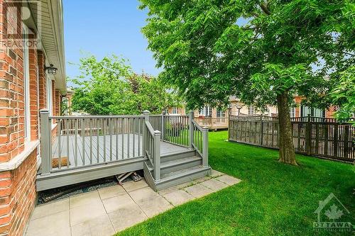 Private rear yard and large deck - 16 Morenz Terrace, Ottawa, ON - Outdoor With Deck Patio Veranda