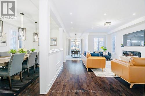 1358 Blackmore Street, Innisfil, ON - Indoor Photo Showing Living Room With Fireplace