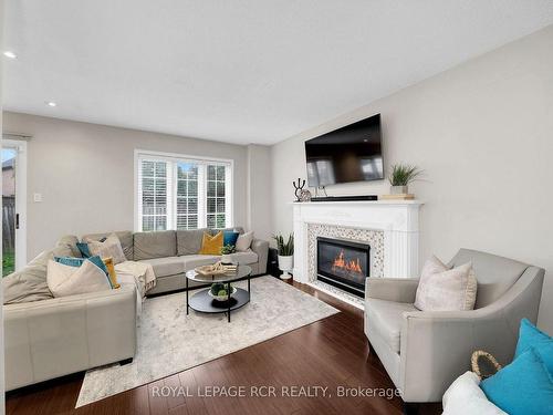 36 Palmolive St, Brampton, ON - Indoor Photo Showing Living Room With Fireplace