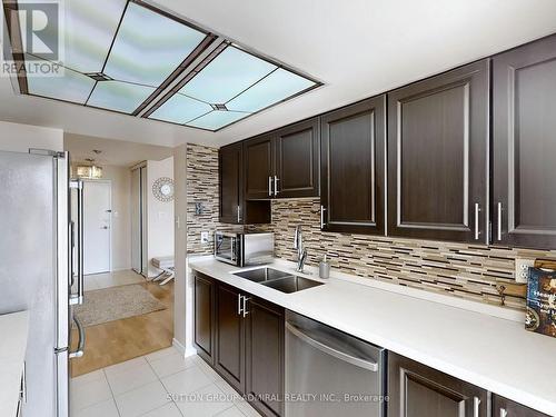 1708 - 1 Rowntree Road, Toronto, ON - Indoor Photo Showing Kitchen With Double Sink