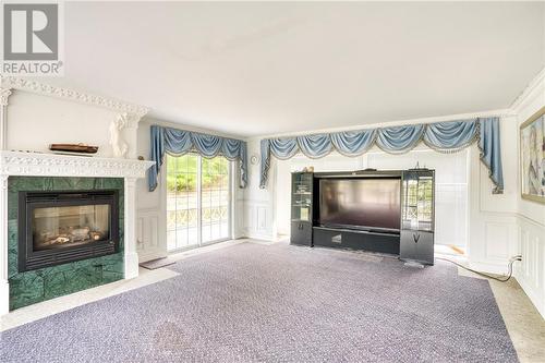 Main entry view ... - 1215 Narrows Lock Road, Portland, ON - Indoor Photo Showing Living Room With Fireplace