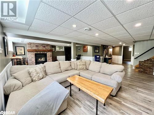 2065 Melrose Road, Tyendinaga, ON - Indoor Photo Showing Living Room With Fireplace