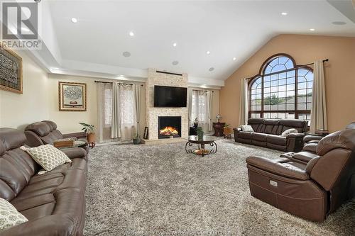 3740 Donato Drive, Lasalle, ON - Indoor Photo Showing Living Room With Fireplace