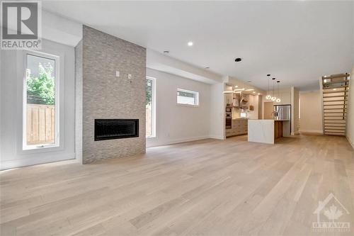 533 Broadhead Avenue Unit#A, Ottawa, ON - Indoor Photo Showing Living Room With Fireplace