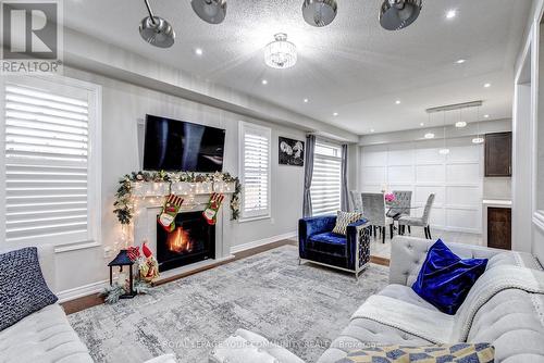 14 Beaconsfield Drive, Vaughan, ON - Indoor Photo Showing Living Room With Fireplace