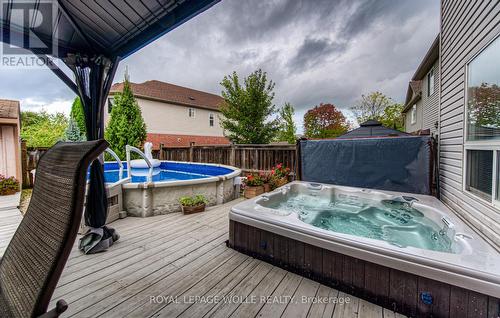 732 Grand Banks Drive, Waterloo, ON - Outdoor With Above Ground Pool With Deck Patio Veranda With Exterior