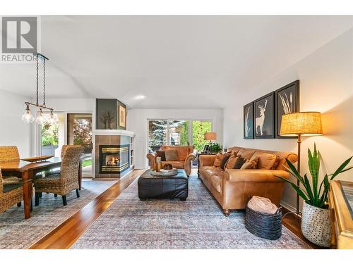 4222 Gallaghers Crescent, Kelowna, BC - Indoor Photo Showing Living Room With Fireplace