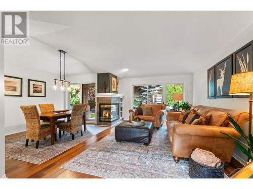 4222 Gallaghers Crescent, Kelowna, BC - Indoor Photo Showing Living Room With Fireplace