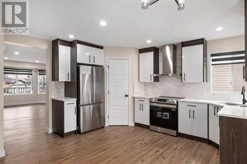 135 Mt Apex Crescent Se, Calgary, AB - Indoor Photo Showing Kitchen With Upgraded Kitchen