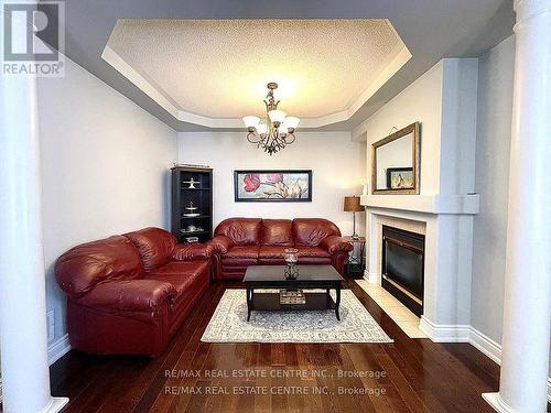 1411 Duval Drive, Mississauga, ON - Indoor Photo Showing Living Room With Fireplace