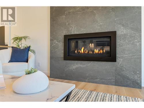 10198 Beacon Hill Drive, Lake Country, BC - Indoor Photo Showing Living Room With Fireplace